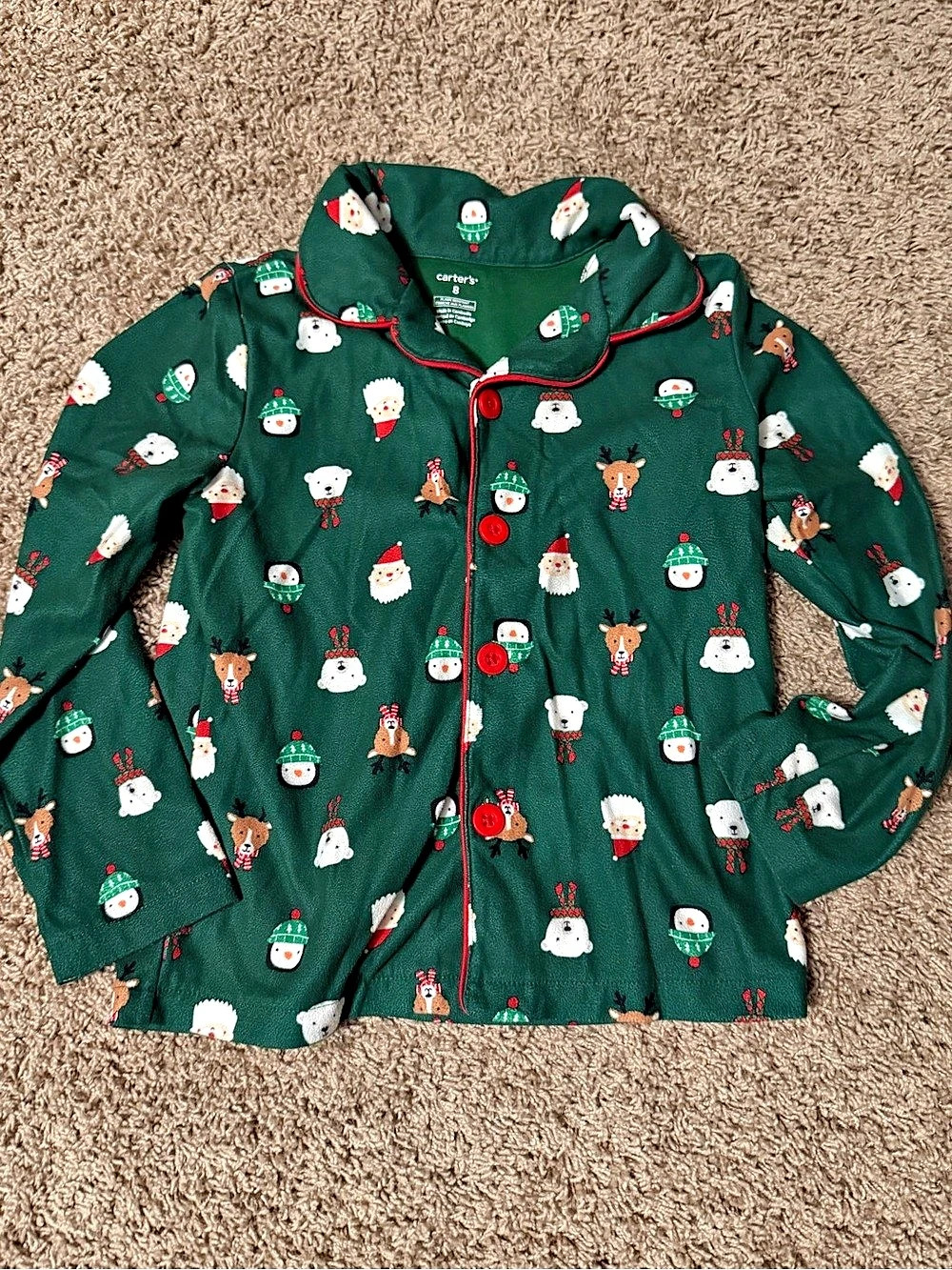 Carter's Christmas Pajama Set in Green & Red